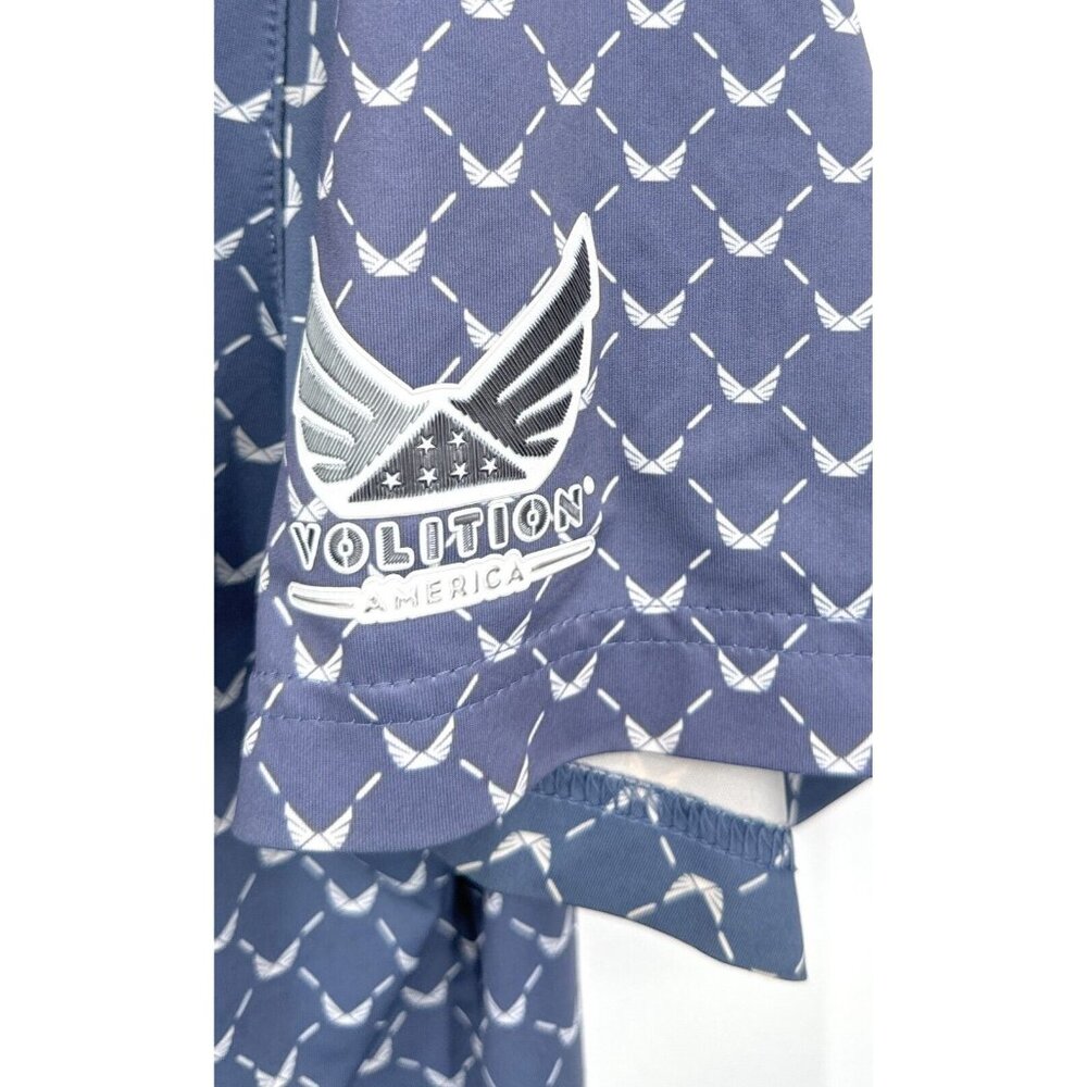 Puma Volition Shirt America Performance Polo Men Size Large Blue Aerie World Cup - Picture 3 of 6